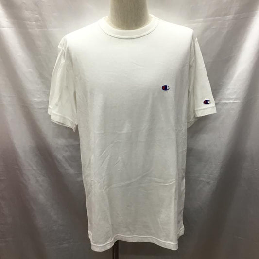 チャンピオン Champion Tシャツ 半袖 C3-P300 ショートスリーブTシャツ クルーネックカットソー XL ロゴ、文字 白 / ホワイト /  メンズ USED 古着 中古 10121062