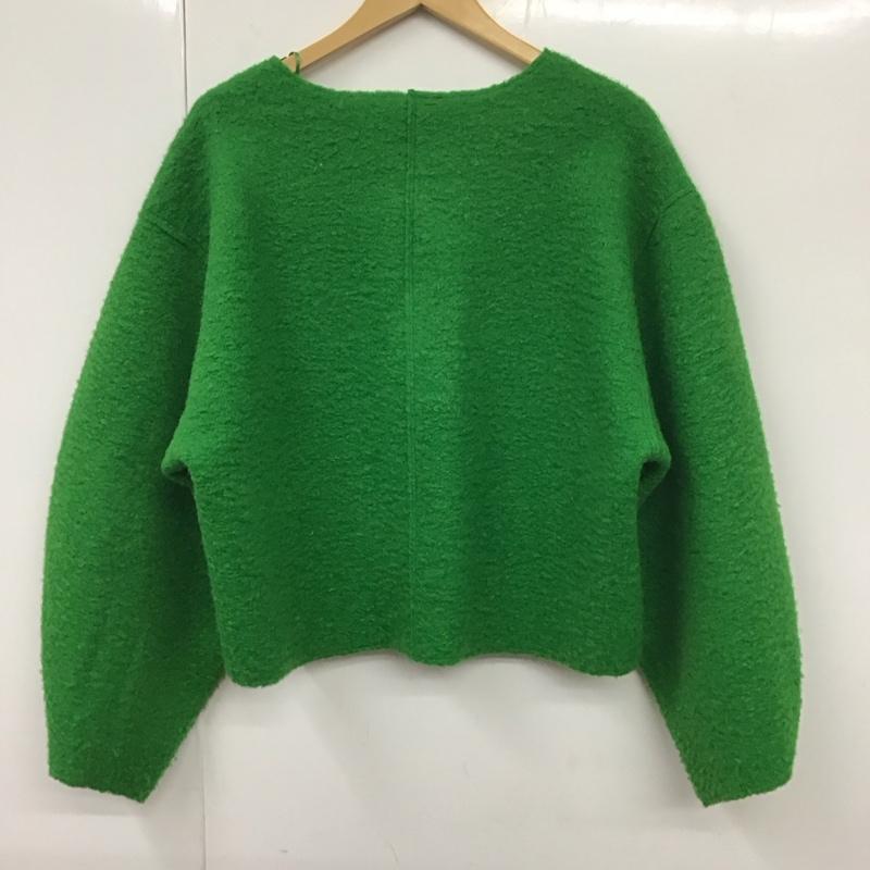 ザラ ZARA シャツ、ブラウス 長袖 2712/409/914 テクスチャーショート　スウェットシャツ M 無地 緑 / グリーン /  レディース USED 古着 中古 10131052