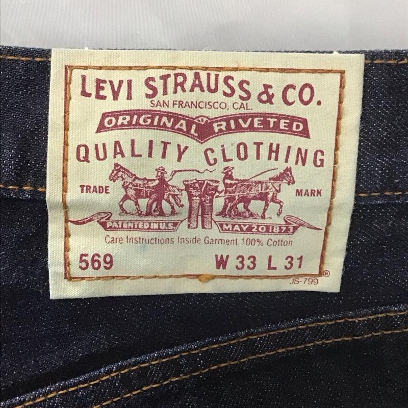 リーバイストラウスアンドコー Levi Strauss & co. パンツ デニム、ジーンズ デニムパンツ ストレートパンツ ワイドパンツ カジュアルパンツ 33インチ 無地 インディゴ / インディゴ /  メンズ USED 古着 中古 10111793