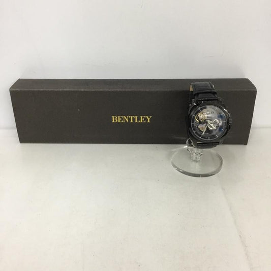 ベントレー BENTLEY 腕時計 アナログ（自動巻き） BT-AM077-BKB レザーバンド ロゴ、文字 黒 / ブラック /  メンズ USED 古着 中古 10134414