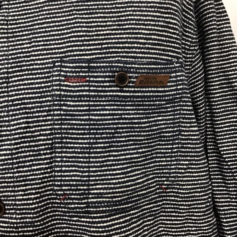 ディッキーズ Dickies シャツ、ブラウス 長袖 L  白 / ホワイト / X 紺 / ネイビー /  メンズ USED 古着 中古 10106671
