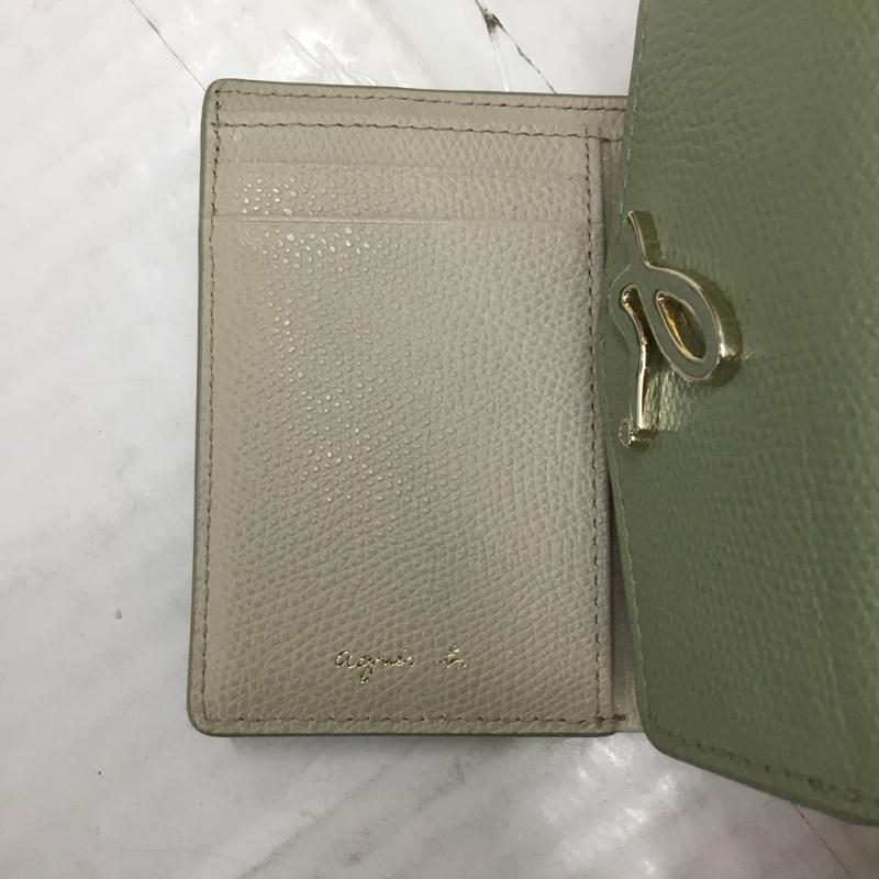 アニエス・ベー agnes b. 財布 コンパクト財布 TAW05-02 ミニウォレット ワンポイント 薄緑 / ライトグリーン /  レディース USED 古着 中古 10111054
