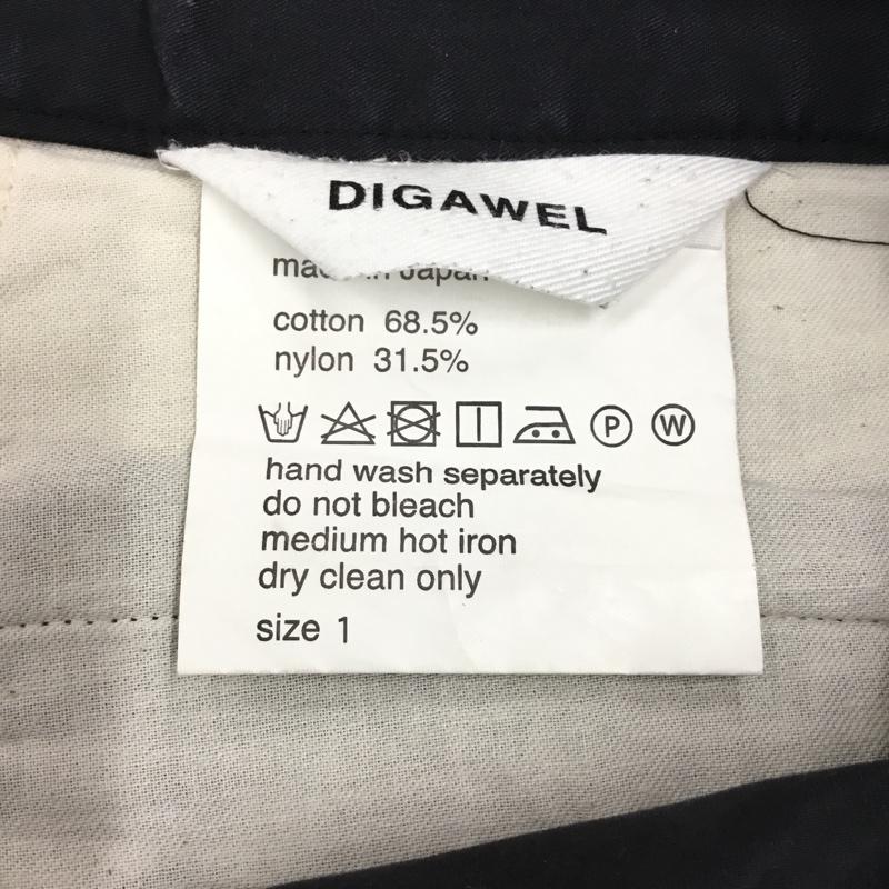 ディガウェル DIGAWEL パンツ チノパン チノパン カジュアルパンツ ストレートパンツ スリムパンツ 1 無地 紺 / ネイビー /  メンズ USED 古着 中古 10114075