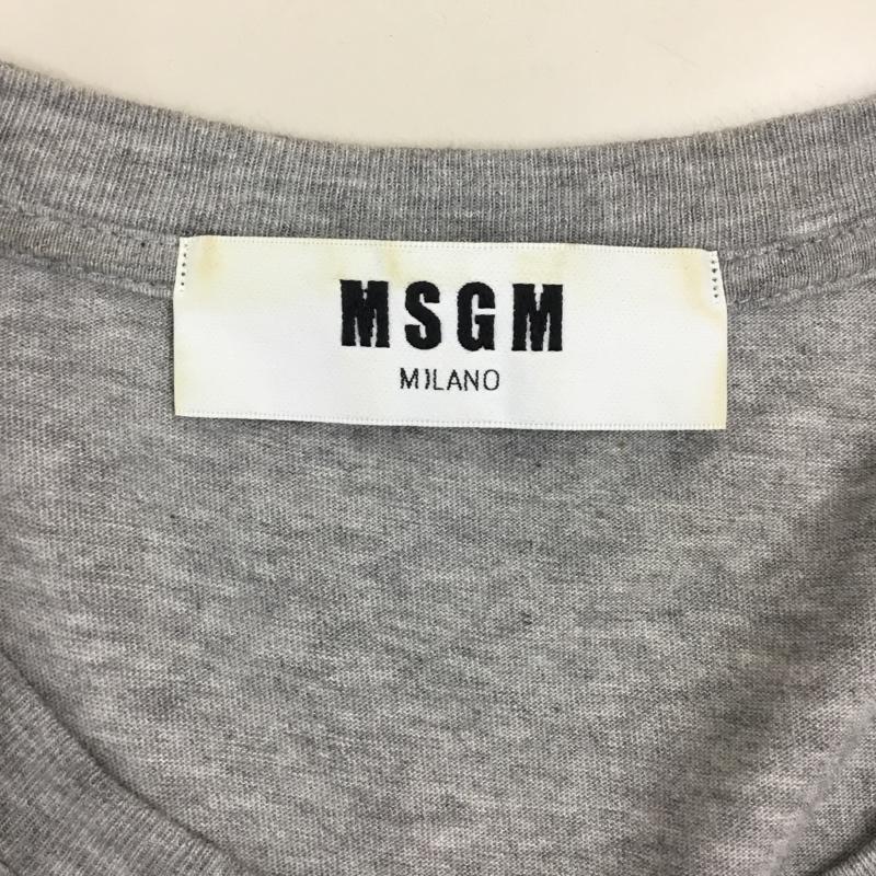 エムエスジーエム MSGM Tシャツ 半袖 半袖カットソー プリントTシャツ クルーネックカットソー S プリント 灰 / グレー /  メンズ USED 古着 中古 10116242