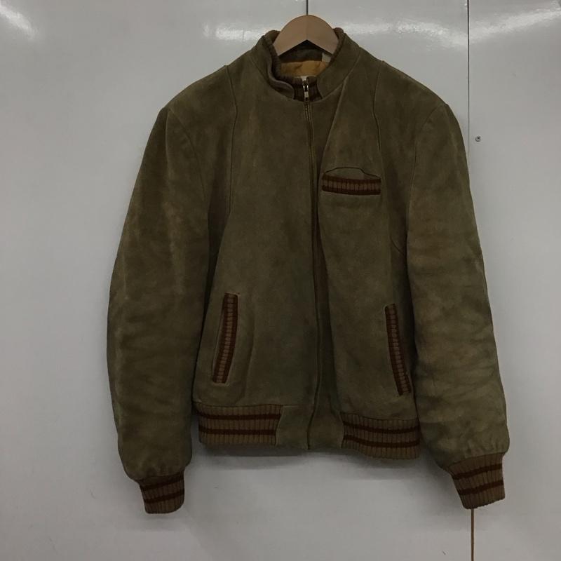 古着 USED ジャケット、上着 ジャケット、ブレザー ジップアップジャケット アウター 古着 M 無地 茶 / ブラウン /  メンズ USED 古着 中古 10141578