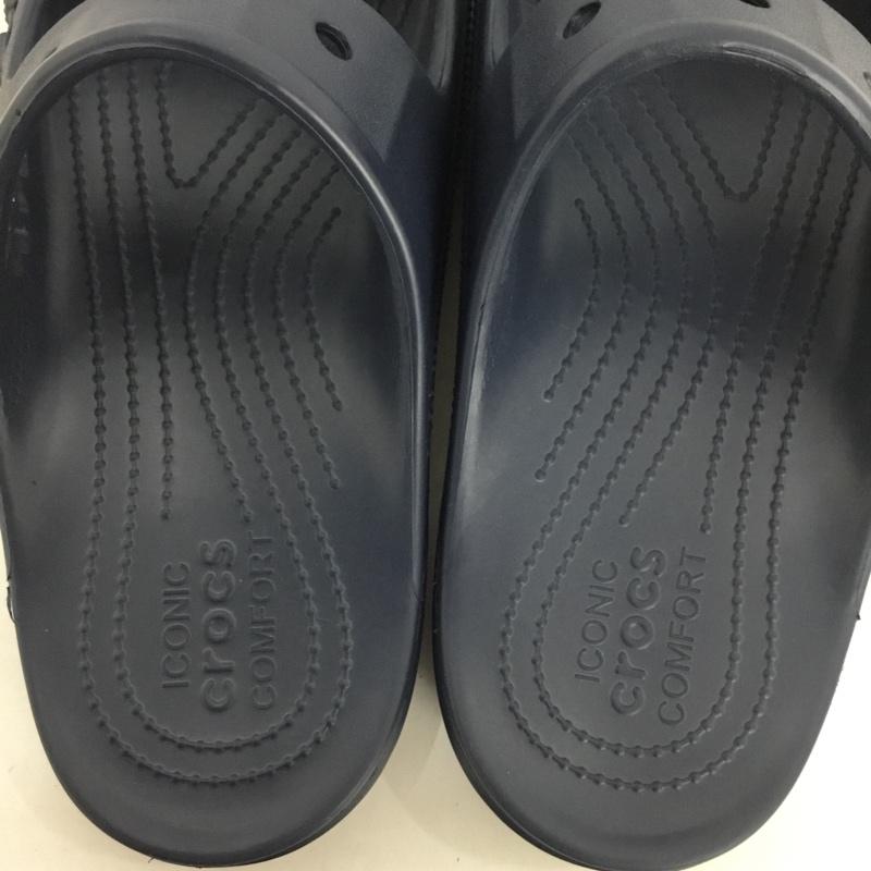 クロックス crocs サンダル サンダル コンフォートサンダル シャワーサンダル 29cm 29.0cm ロゴ、文字 紺 / ネイビー /  メンズ USED 古着 中古 10147719