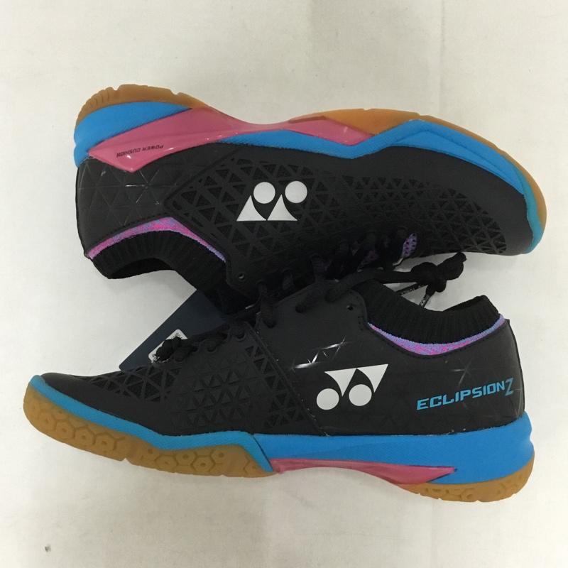 ヨネックス YONEX スニーカー スニーカー バドミントン シューズ パワークッション エクリプションZ 24cm 24.0cm ロゴ、文字 黒 / ブラック / X 青 / ブルー / X 桃 / ピンク /  レディース USED 古着 中古 10142462