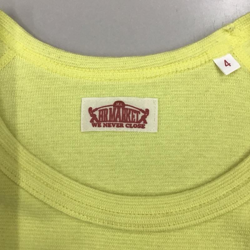 ハリウッドランチマーケット HOLLYWOOD RANCH MARKET Tシャツ 半袖 半袖カットソー 無地Tシャツ クルーネックカットソー 4 無地 黄 / イエロー /  メンズ USED 古着 中古 10113568