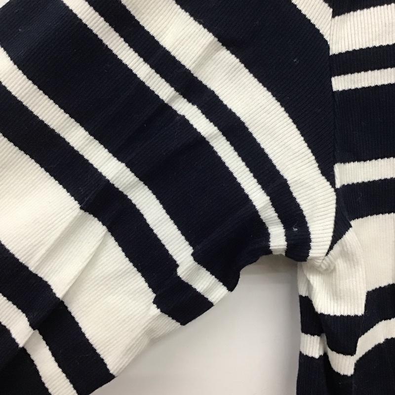 ブラックレーベルクレストブリッジ BLACK LABEL CRESTBRIDGE カットソー 長袖 長袖カットソー ボーダープリントカットソー クルーネック M ボーダー柄 白 / ホワイト / X 紺 / ネイビー /  メンズ USED 古着 中古 10132301