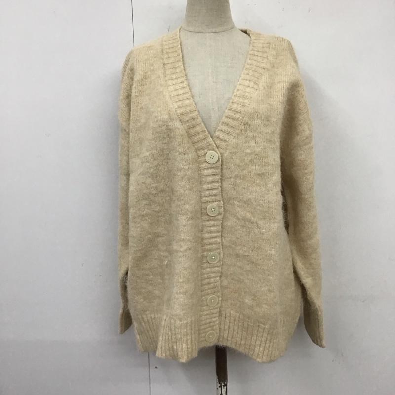 ローリーズファーム LOWRYS FARM カーディガン 長袖 LF623521NT Vネック 2 無地 ベージュ / ベージュ /  レディース USED 古着 中古 10125812