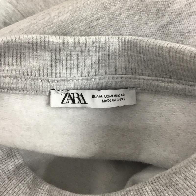 ザラ ZARA トレーナー 長袖 M ロゴ、文字 灰 / グレー /  レディース USED 古着 中古 10126573