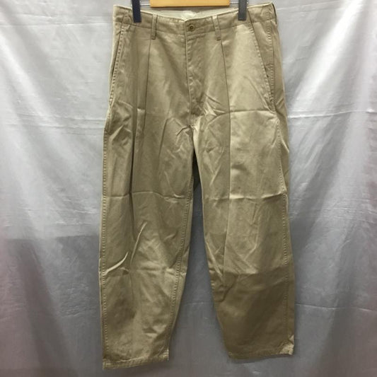 エディフィス EDIFICE パンツ チノパン チノパン カジュアルパンツ ワイドパンツ ストレートパンツ L 無地 ベージュ / ベージュ /  メンズ USED 古着 中古 10121613