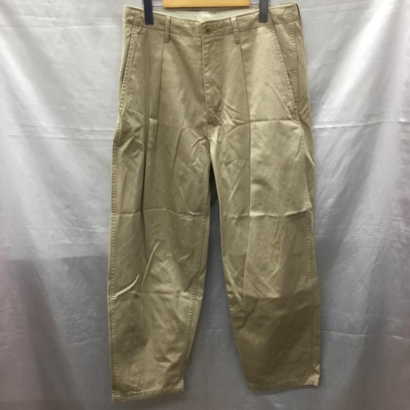 エディフィス EDIFICE パンツ チノパン チノパン カジュアルパンツ ワイドパンツ ストレートパンツ L 無地 ベージュ / ベージュ /  メンズ USED 古着 中古 10121613