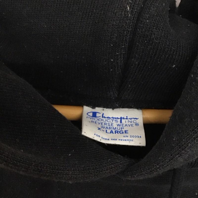 チャンピオン Campion パーカー 長袖 XL 無地 黒 / ブラック /  メンズ USED 古着 中古 10145742