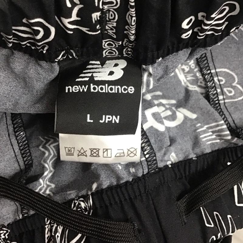 ニューバランス New Balance パンツ ショートパンツ L 総柄 X ロゴ、文字 黒 / ブラック /  メンズ USED 古着 中古 10108027