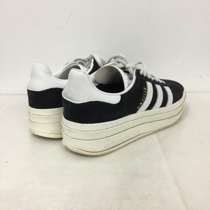アディダス adidas スニーカー スニーカー HQ6912 Gazelle Bold 厚底 24.5cm 24.5cm ロゴ、文字 黒 / ブラック / X 白 / ホワイト /  レディース USED 古着 中古 10141895