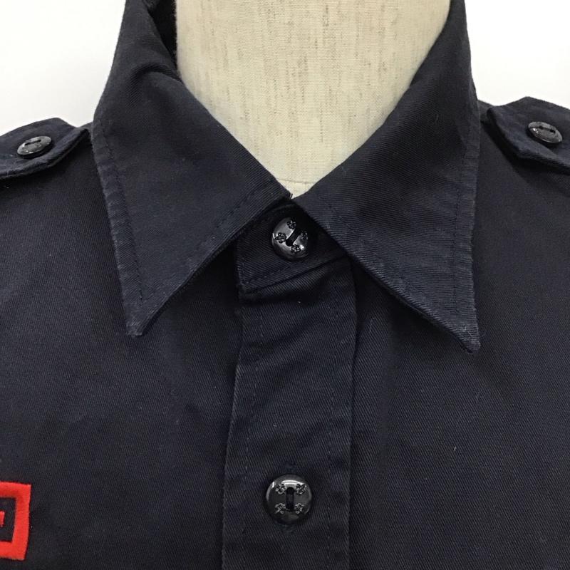 アベイシングエイプ A BATHING APE シャツ、ブラウス 半袖 ワークシャツ L 無地 紺 / ネイビー /  メンズ USED 古着 中古 10109879