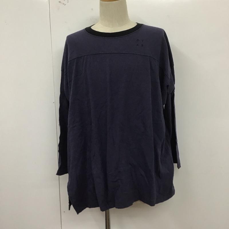 フィルザビル FILL THE BILL カットソー 七分袖 七分丈カットソー プリントTシャツ クルーネックカットソー 2 ロゴ、文字 紺 / ネイビー /  メンズ USED 古着 中古 10127341