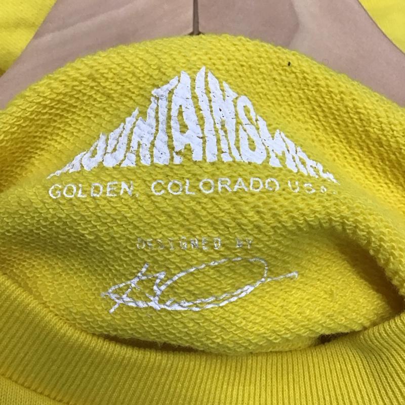 マウンテン スミス MOUNTAIN SMITH トレーナー 長袖 ms0-000-200016 長袖トレーナー クルーネックスウェット M ロゴ、文字 黄 / イエロー /  メンズ USED 古着 中古 10141481