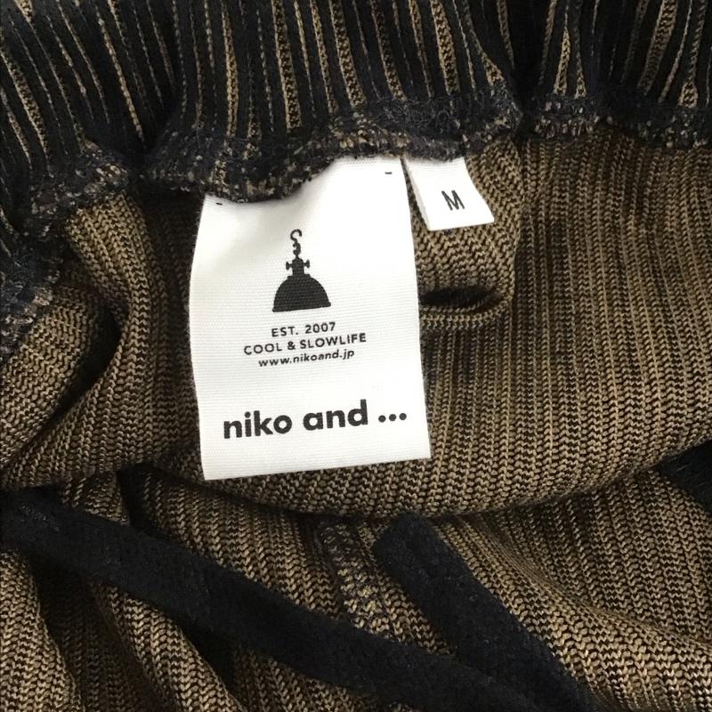 ニコアンド niko and... パンツ ワークパンツ、ペインターパンツ カジュアルパンツ スリムパンツ ストレッチパンツ M ストライプ 黒 / ブラック /  レディース USED 古着 中古 10142668