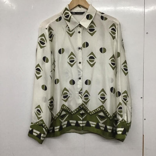 ザラ ZARA シャツ、ブラウス 長袖 3354 253 098 M 総柄 マルチカラー / マルチカラー /  レディース USED 古着 中古 10139260