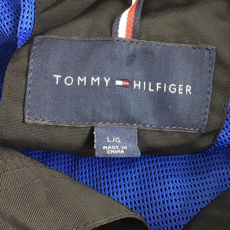 トミーヒルフィガー TOMMY HILFIGER ジャケット、上着 ジャケット、ブレザー ジップアップジャケット ナイロンジャケット アウター L ロゴ、文字 黒 / ブラック /  メンズ USED 古着 中古 10139699