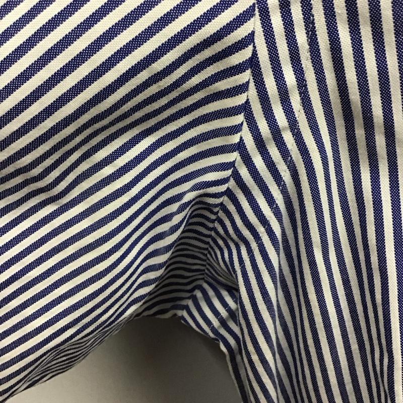 ラルフローレン RALPHLAUREN シャツ、ブラウス 長袖 ボタンダウンシャツ ストライプ 白 / ホワイト / X 青 / ブルー /  メンズ USED 古着 中古 10123340