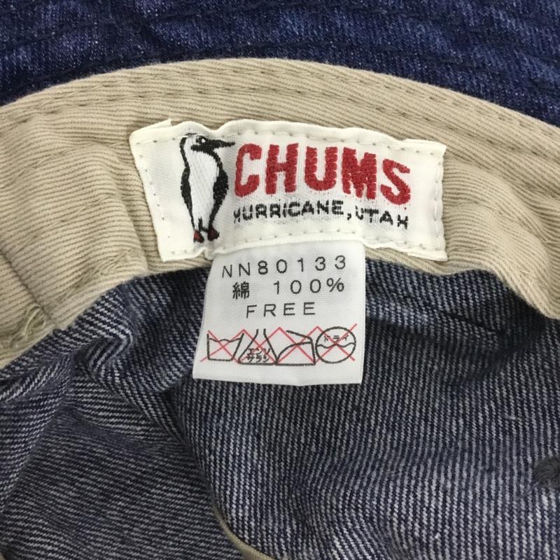 チャムス CHUMS 帽子 ハット NN80133 THE NORTH FACE デニム FREE ロゴ、文字 インディゴ / インディゴ /  メンズ USED 古着 中古 10130534