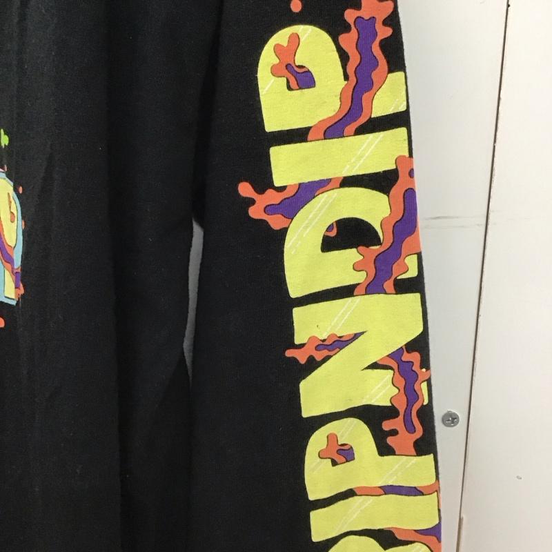 リップンディップ RIPNDIP カットソー 長袖 長袖カットソー プリントカットソー クルーネック XL プリント 黒 / ブラック /  メンズ USED 古着 中古 10148086