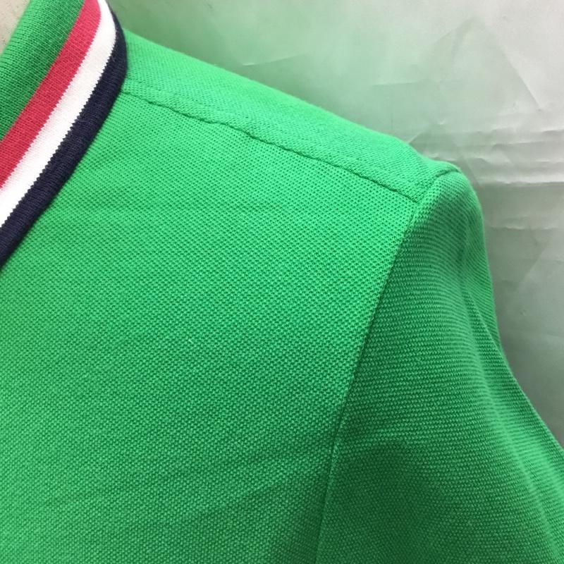 ラコステ LACOSTE ポロシャツ 半袖 半袖ポロシャツ カラーシャツ 半袖カットソー 3 ロゴ、文字 緑 / グリーン /  メンズ USED 古着 中古 10109276