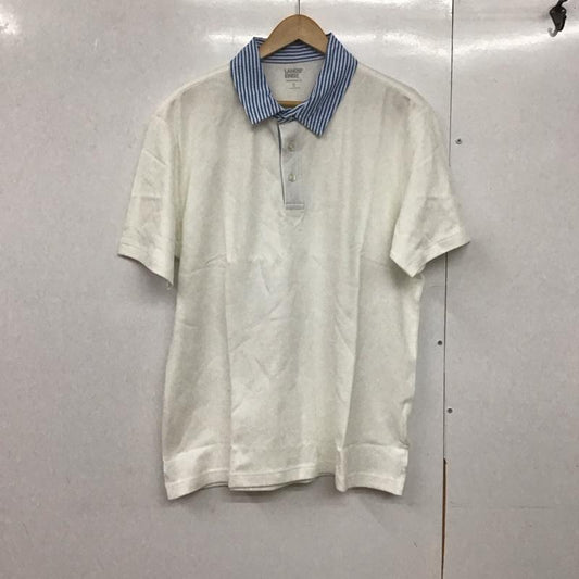 ランズエンド LANDS END ポロシャツ 半袖 半袖ポロシャツ カラーシャツ 半袖カットソー XL 無地 白 / ホワイト /  メンズ USED 古着 中古 10143252