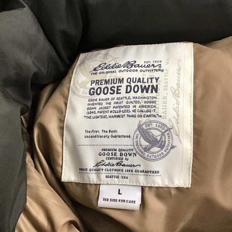 エディーバウアー Eddie Bauer ジャケット、上着 ダウンジャケット 0213683 L 無地 カーキ / カーキ /  メンズ USED 古着 中古 10123356