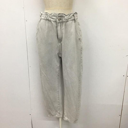 ザラ ZARA パンツ デニム、ジーンズ デニムパンツ ストレートパンツ ワイドパンツ カジュアルパンツ 38 無地 灰 / グレー /  レディース USED 古着 中古 10115193