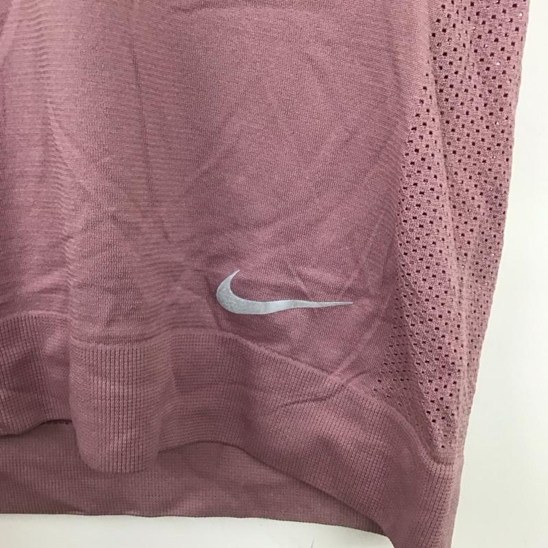 ナイキ NIKE Tシャツ 半袖 AT0579-515 DRI-FIT メッシュ スポーツウェア タグ付き S ワンポイント 桃 / ピンク /  レディース USED 古着 中古 10135603