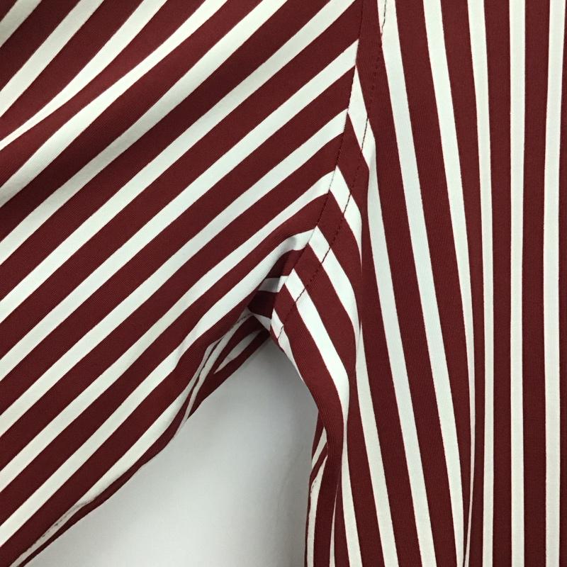 ザラ ZARA シャツ、ブラウス 長袖 長袖シャツ ストライプシャツ カラーシャツ M ストライプ 白 / ホワイト / X えんじ / ワインレッド /  メンズ USED 古着 中古 10137069