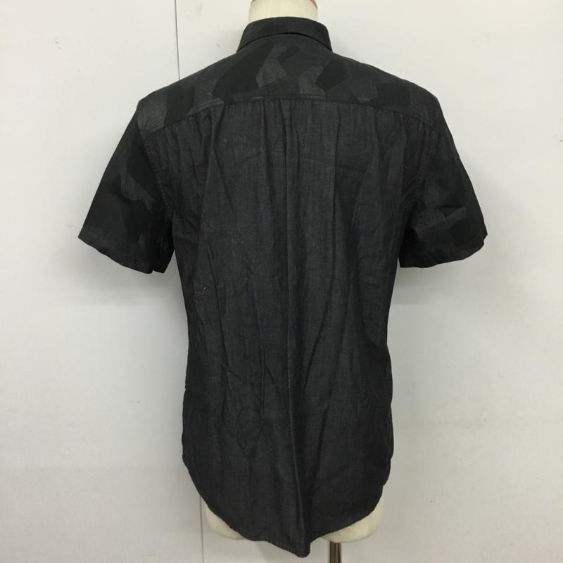 アルマーニエクスチェンジ ARMANI EXCHANGE シャツ、ブラウス 半袖 6ZZC52 ZNZQZ M ロゴ、文字 紺 / ネイビー /  メンズ USED 古着 中古 10119739