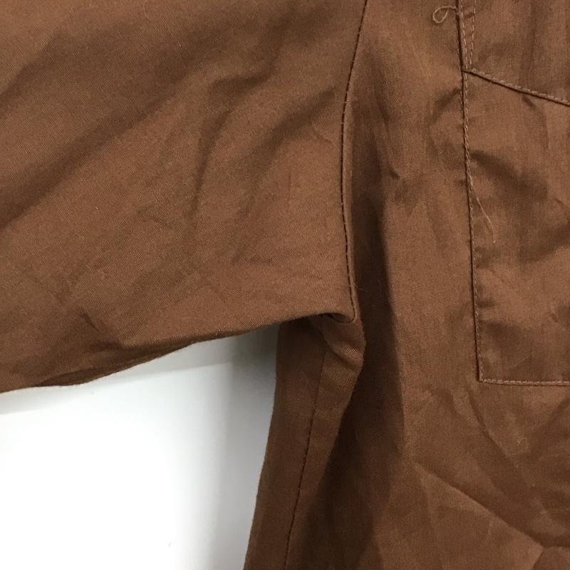 古着 USED シャツ、ブラウス 半袖 半袖シャツ 無地シャツ ポケットシャツ キューバシャツ M 無地 茶 / ブラウン /  メンズ USED 古着 中古 10130123