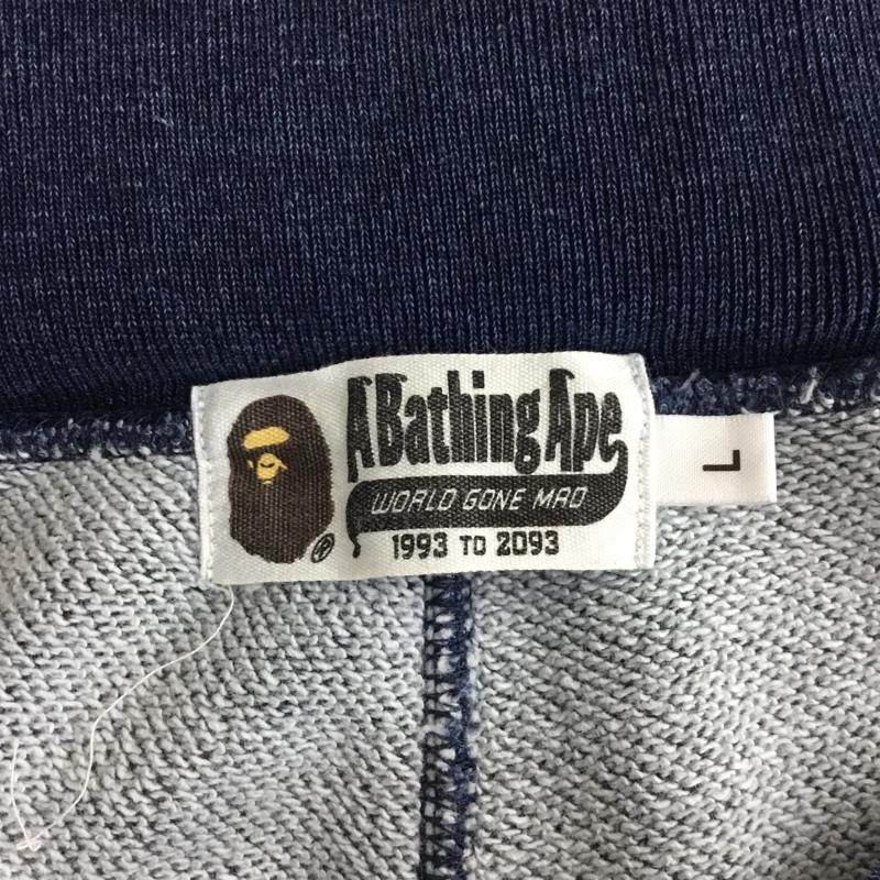 アベイシングエイプ A BATHING APE パンツ ワークパンツ、ペインターパンツ スウェットパンツ ジャージ カジュアルパンツ ワイドパンツ L 無地 インディゴ / インディゴ /  メンズ USED 古着 中古 10109473