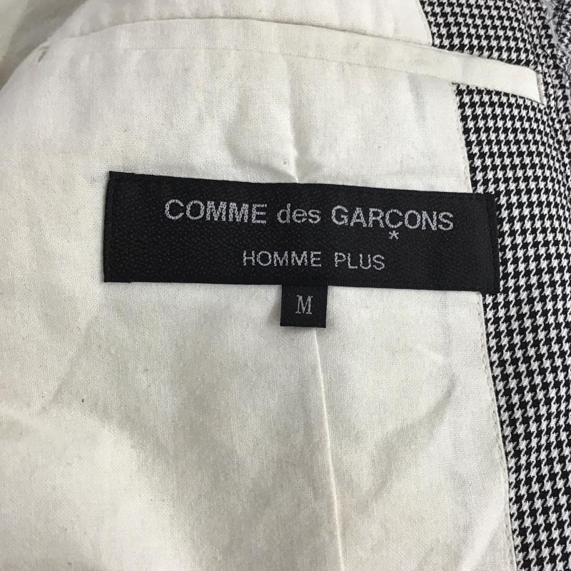 コムデギャルソンオムプリュス COMME des GARCONS HOME PLUS ジャケット、上着 ジャケット、ブレザー PQ-J050 スタンドカラー ジャケット ノーカラー M 千鳥格子 白 / ホワイト / X 黒 / ブラック /  メンズ USED 古着 中古 10133274
