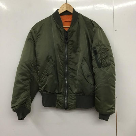 アルファインダストリー Alpha Industries ジャケット、上着 ジャケット、ブレザー フライトジャケット ジップアップジャケット アウター S 無地 カーキ / カーキ /  メンズ USED 古着 中古 10132254