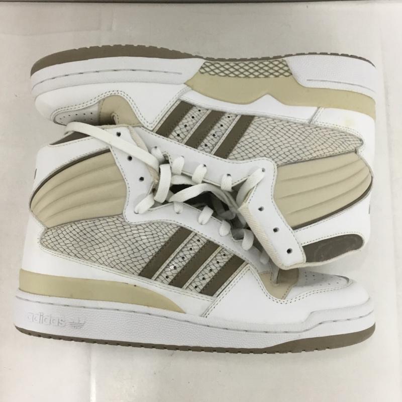 アディダス adidas スニーカー スニーカー 036804 FLEETWOOD 28cm 箱有 28.0cm ロゴ、文字 白 / ホワイト / X ベージュ / ベージュ /  メンズ USED 古着 中古 10133396