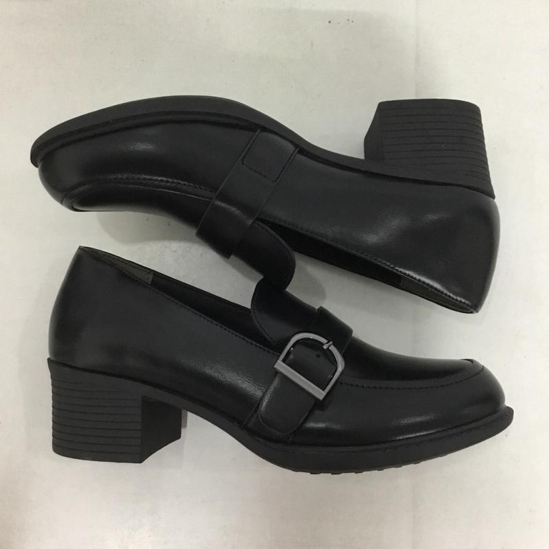 バイアシナガオジサン byあしながおじさん パンプス パンプス ローファー cloverleaf 24cm 24.0cm 無地 黒 / ブラック /  レディース USED 古着 中古 10140604