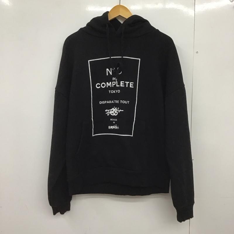 ゲンザイ genzai パーカー 長袖 長袖パーカー プルオーバーパーカー スウェット L ロゴ、文字 黒 / ブラック /  メンズ USED 古着 中古 10148207