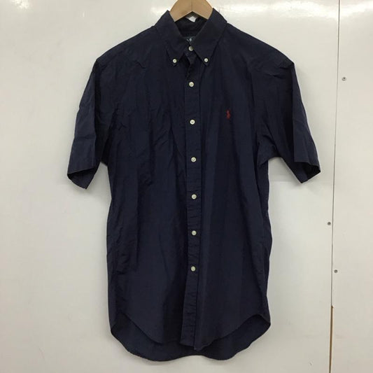 ラルフローレン RALPHLAUREN シャツ、ブラウス 半袖 半袖シャツ ボタンダウンシャツ カラーシャツ ボタンダウンシャツ S ロゴ、文字 紺 / ネイビー /  メンズ USED 古着 中古 10133379