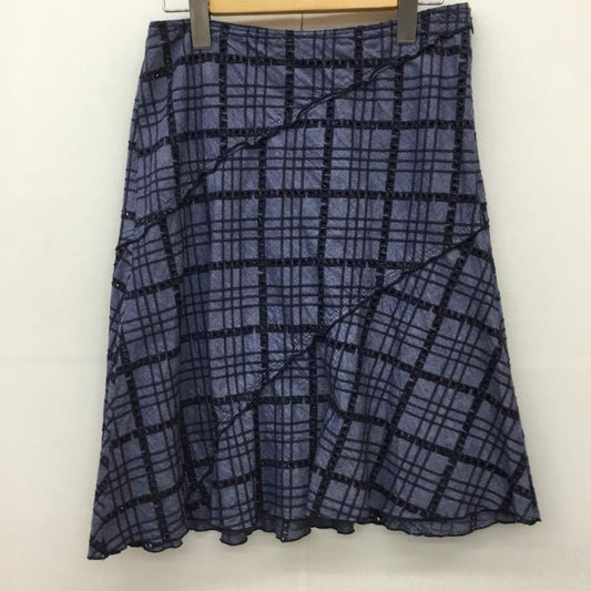 バーバリーブルーレーベル BURBERRY BLUE LABEL スカート ひざ丈スカート チェック 青 / ブルー /  レディース USED 古着 中古 10134749