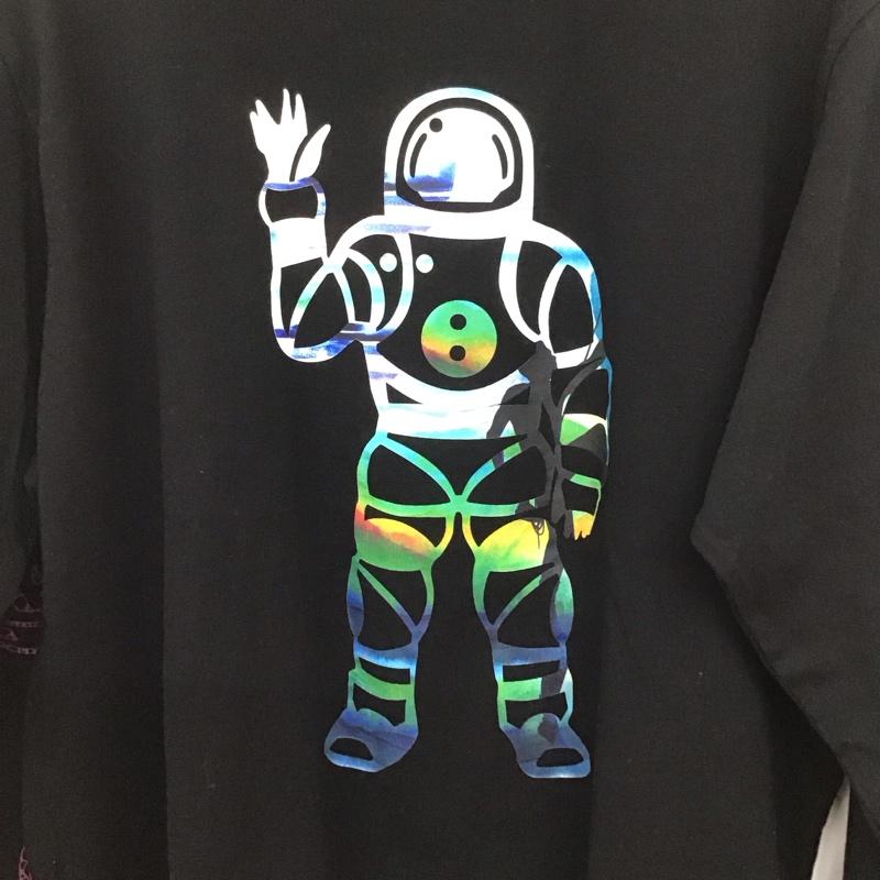 ビリオネア・ボーイズ・クラブ BILLIONAIRE BOYS CLUB カットソー 長袖 長袖カットソー プリントカットソー クルーネック L プリント 黒 / ブラック /  メンズ USED 古着 中古 10132683