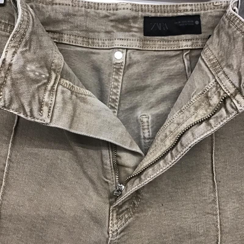 ザラ ZARA パンツ デニム、ジーンズ 8246 060 718 ハイウエスト フレア 無地 茶 / ブラウン /  レディース USED 古着 中古 10146609