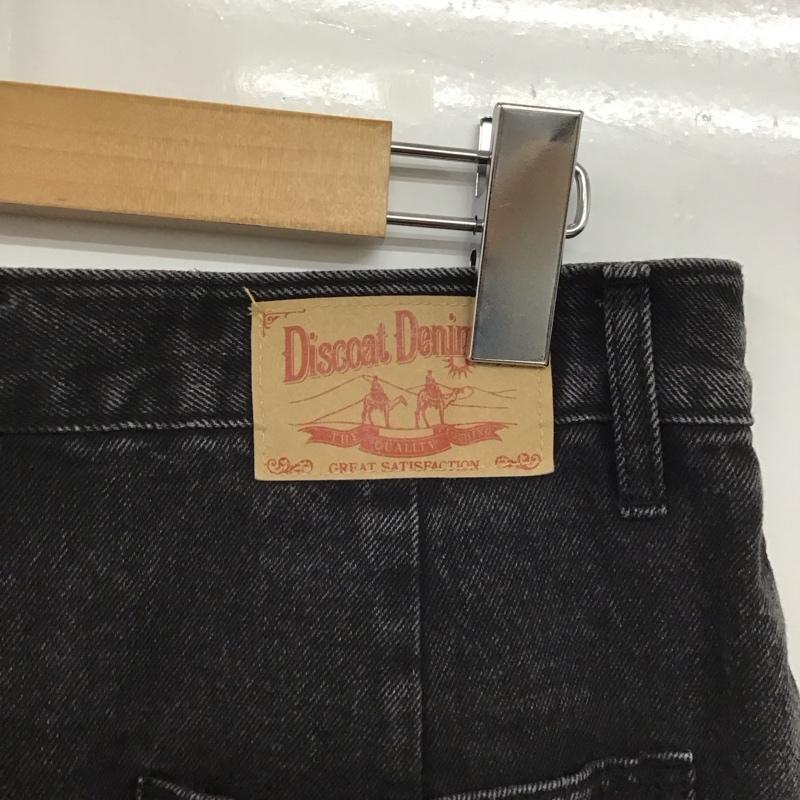 ディスコート Discoat スカート ロングスカート デニムスカート タイトスカート センタータック L 無地 黒 / ブラック /  レディース USED 古着 中古 10142459