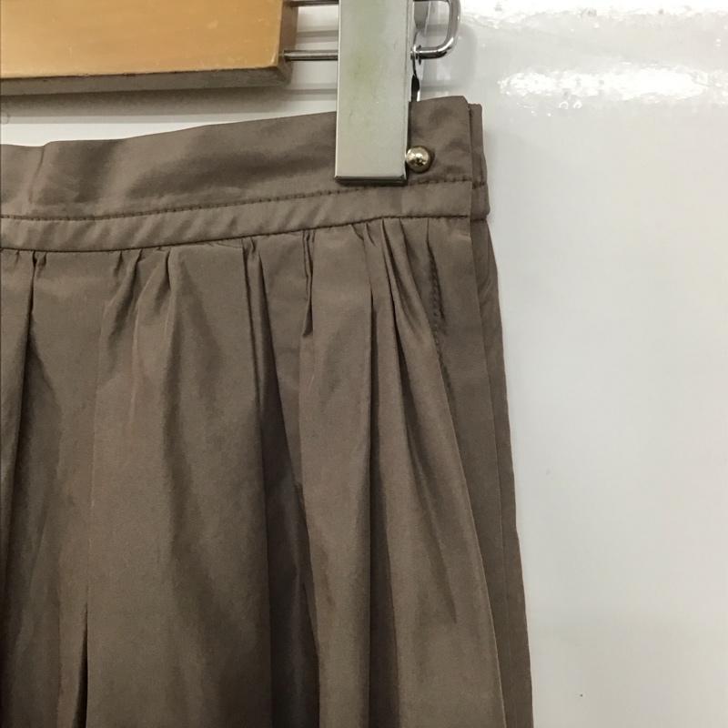 グリーンレーベルリラクシング green label relaxing スカート ひざ丈スカート ロングスカート フレアスカート カジュアルスカート 36インチ 無地 茶 / ブラウン /  レディース USED 古着 中古 10142669