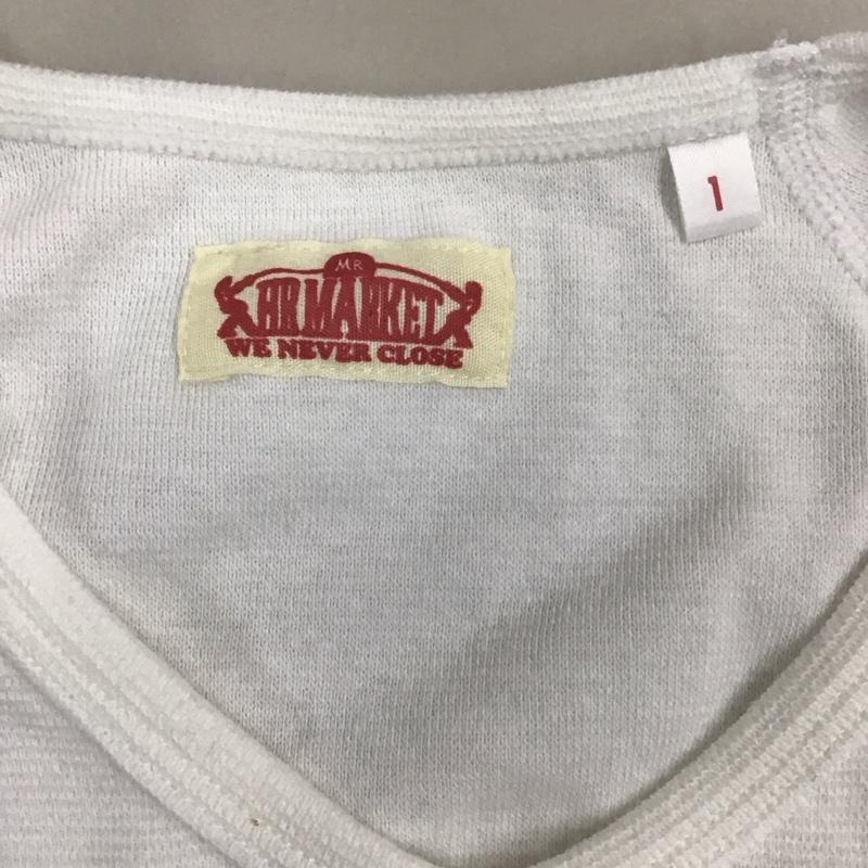 ハリウッドランチマーケット HOLLYWOOD RANCH MARKET カットソー 長袖 長袖カットソー ロングスリーブカットソー 無地Tシャツ 1 無地 白 / ホワイト /  メンズ USED 古着 中古 10113574